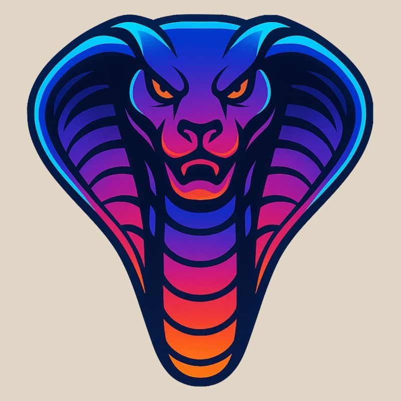 Neon Cobra Gradient Illustration