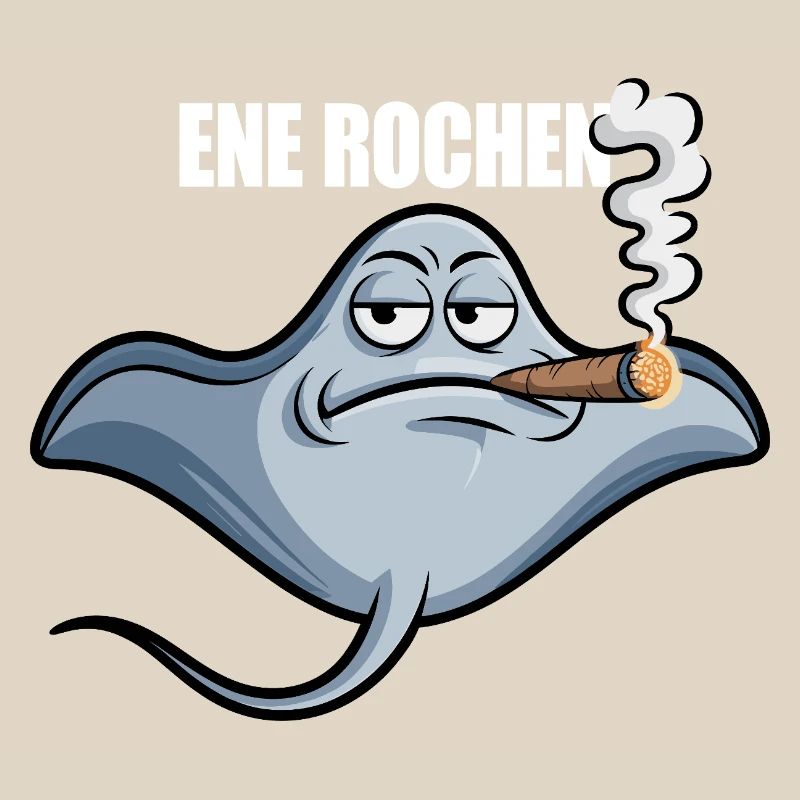Ene Rochen Raucher Spruch Zigarette Kippe Rauchen