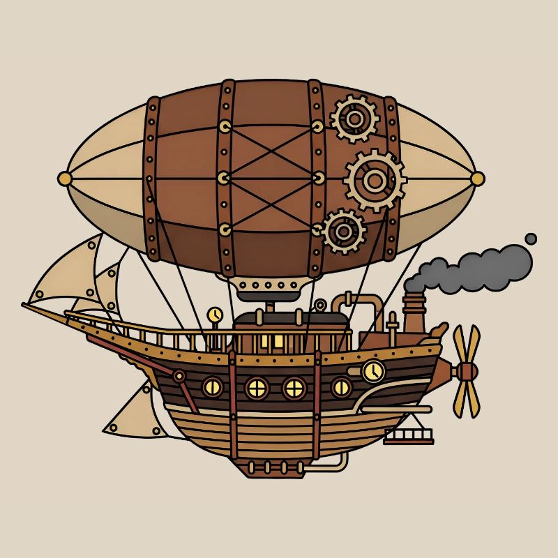 Dirigeable steampunk
