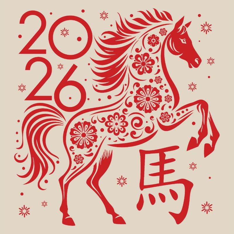 Chinesisches Neujahr des Pferdes 2026