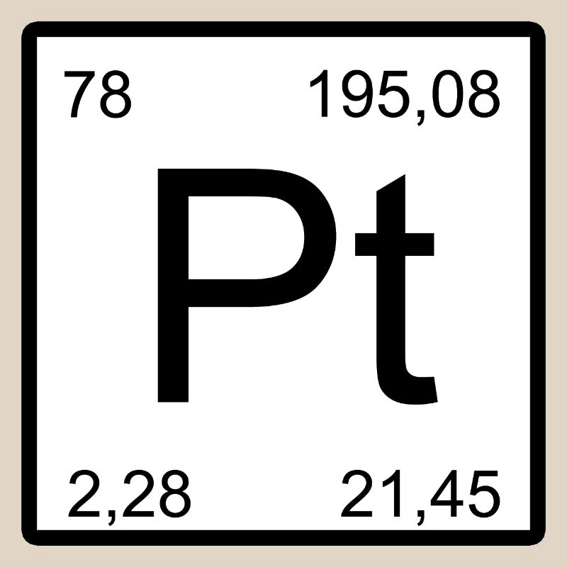 Platin Pt Element Typog