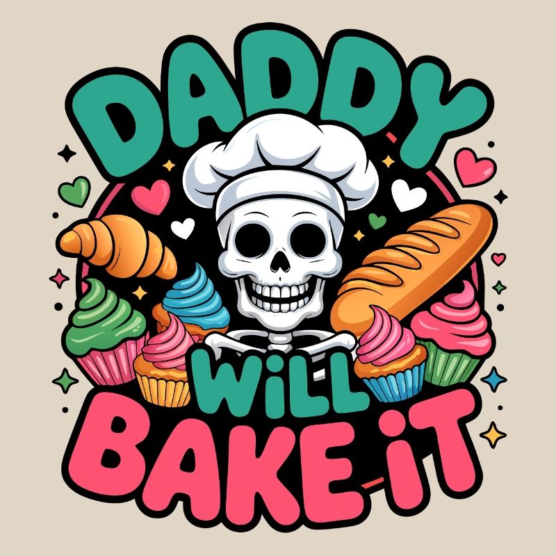 Daddy Will Bake It Skeleton Chef