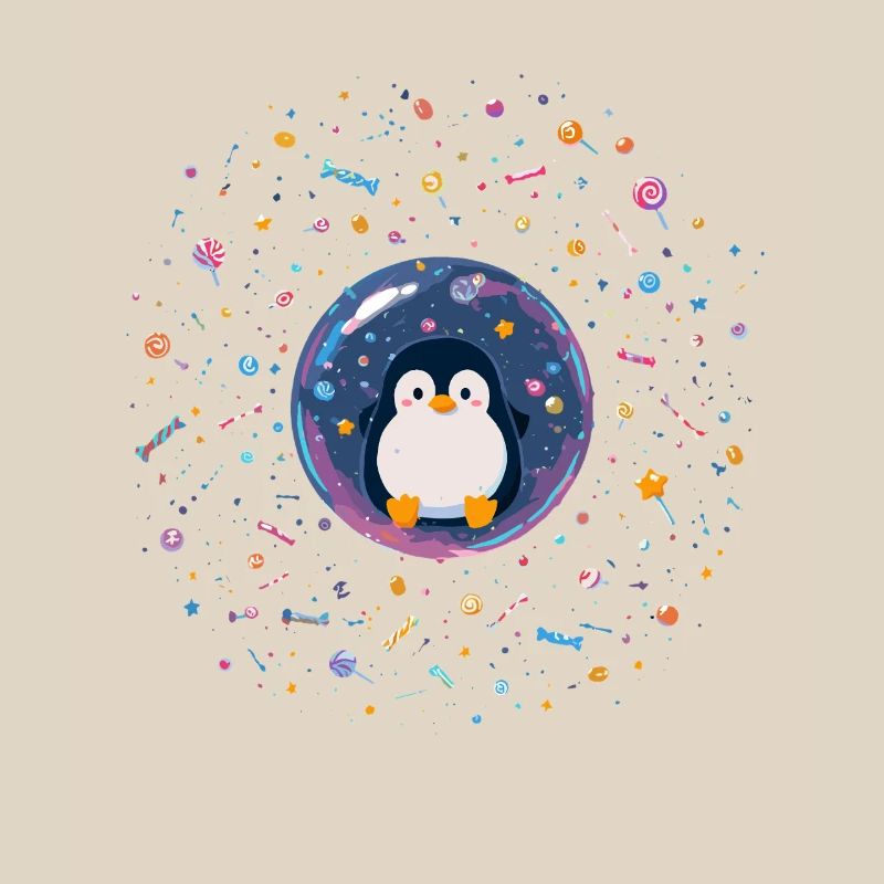 Penguin Glaskugel mit Süßigkeiten