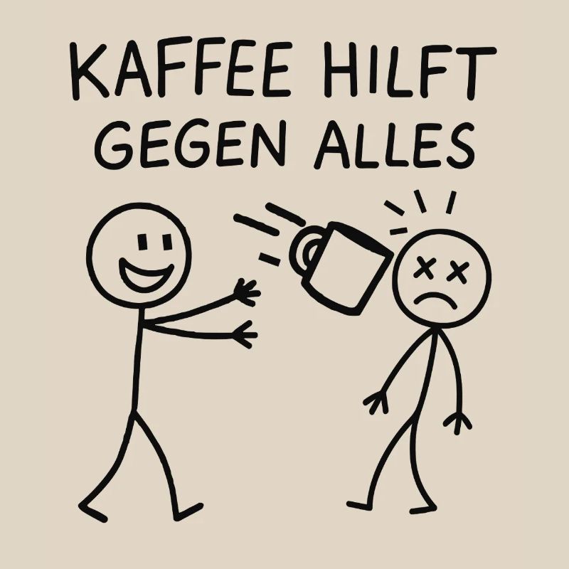 Coffee helps against everything stick figure