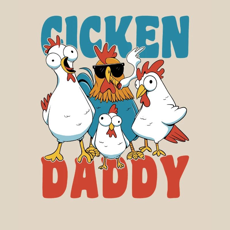 Chicken daddy funny chickens farmer