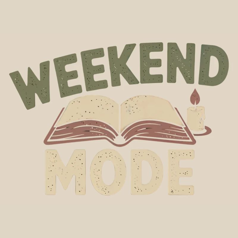 Weekend Mode – Cozy Buch & Kerze
