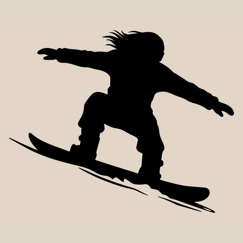 Snowboarder Silhouette - Color Variable
