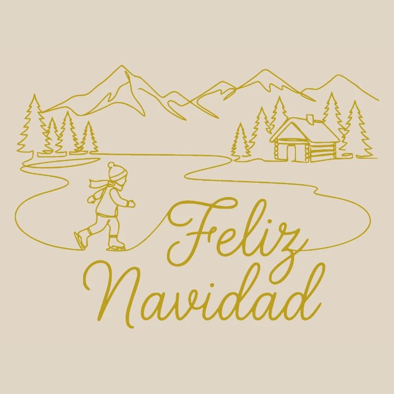Feliz Navidad Winter landscape wintry