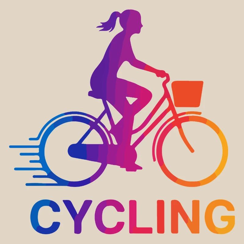 Rainbow Gradient Cyclist