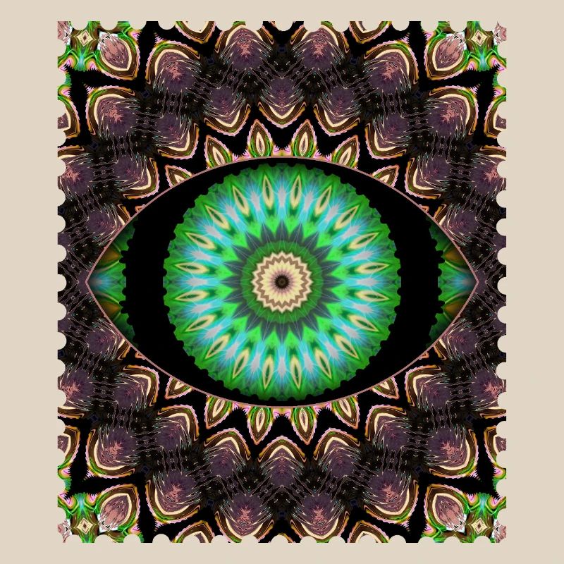 Kaleidoscopic eye pattern