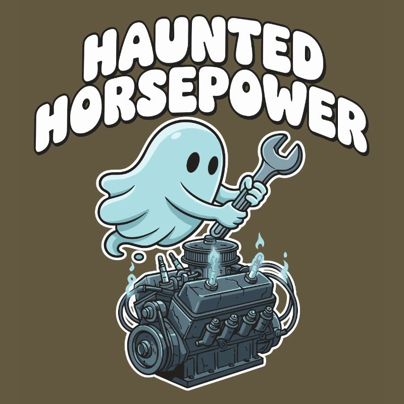 Dessin animé Ghost Engine Hanting Engine