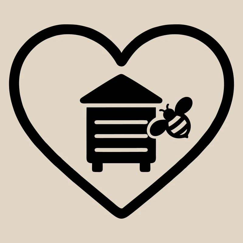 Bee hive beekeeper heart