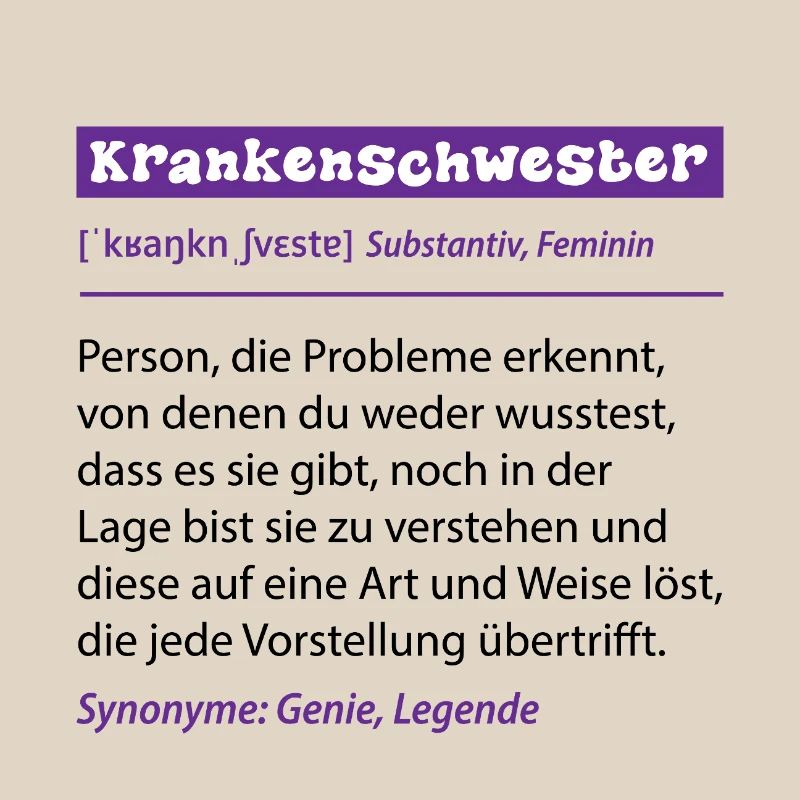 Krankenschwester Beruf Definition Spruch Geschenk
