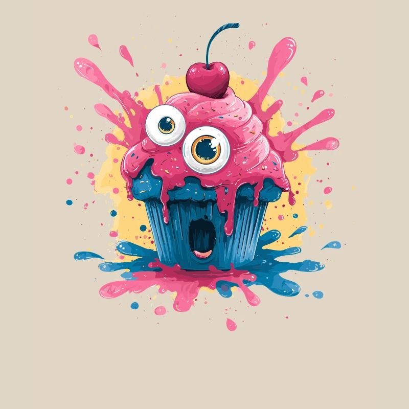 Kawaii Cupcake Farbexplosion