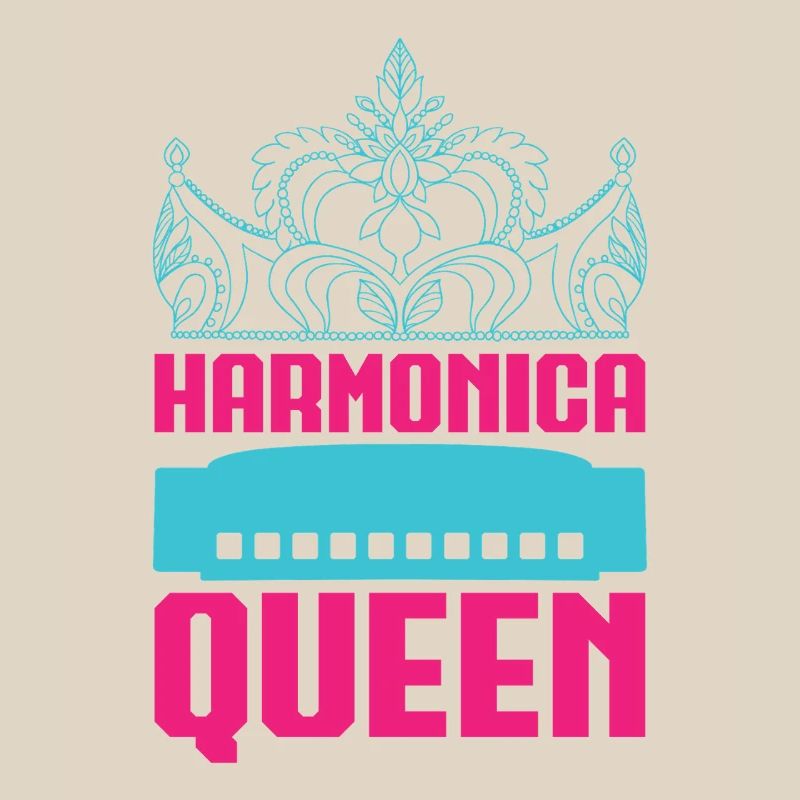 Funny Harmonica Player Queen Harmonica