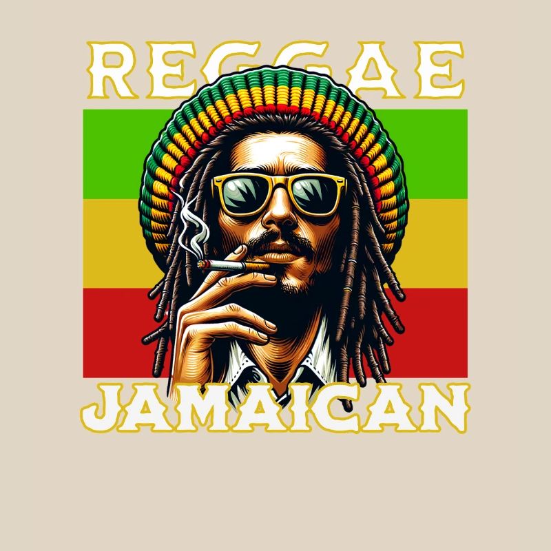 Reggae Jamaican Rasta Style with Cool Dreadlock Fig