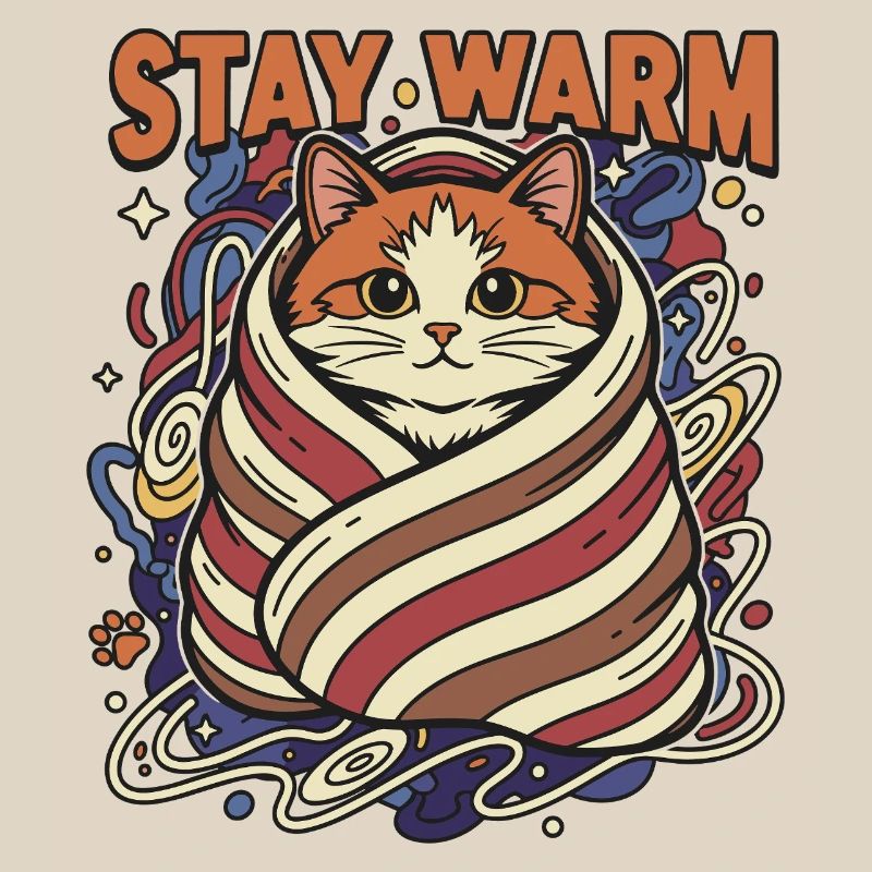 Restez au chaud : chat de l’espace en écharpe