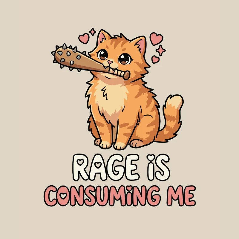 La rage me consume Chat mignon meme