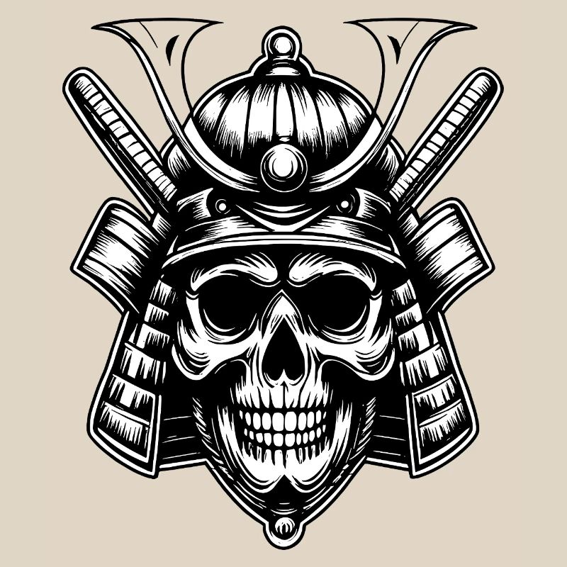 Skull Samurai Warrior Emblem