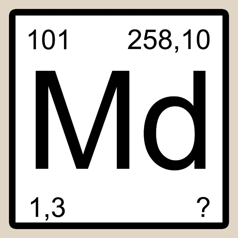 Md Mendelevium Element Monogram
