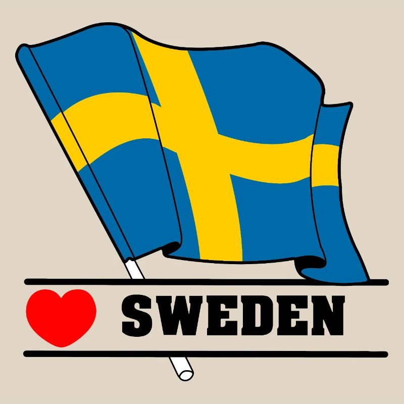 Description du drapeau d’amour de la SUÈDE :
