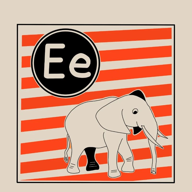 E for Elephant Letters for Learning to Read