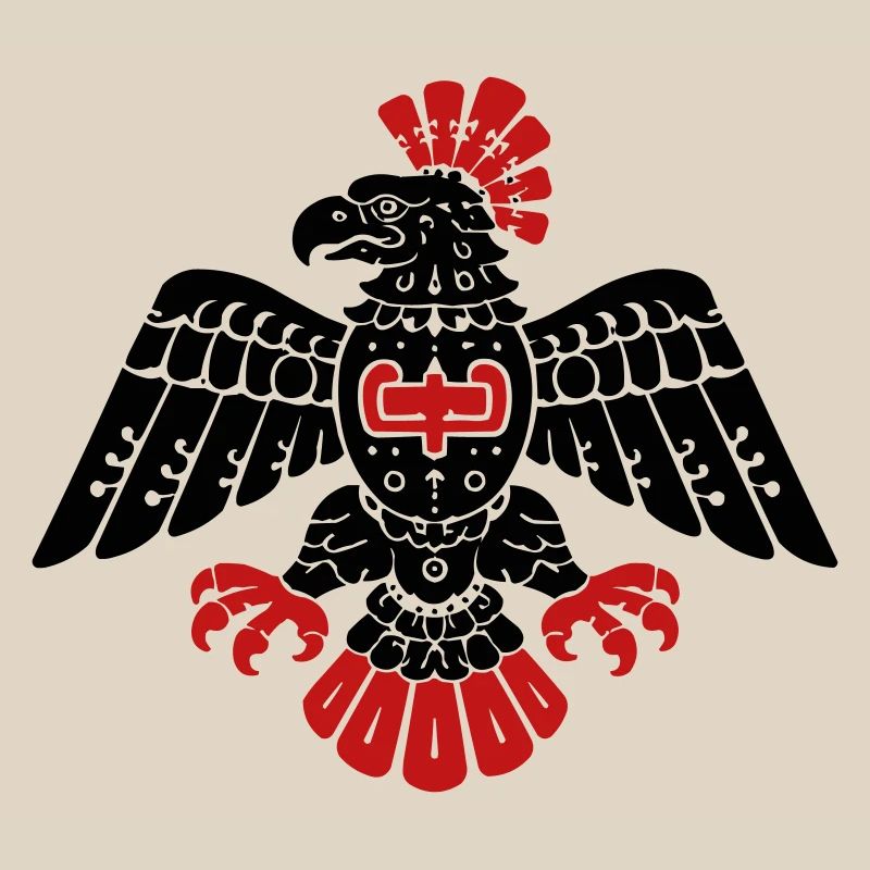 Aztec Eagle Totem Pattern