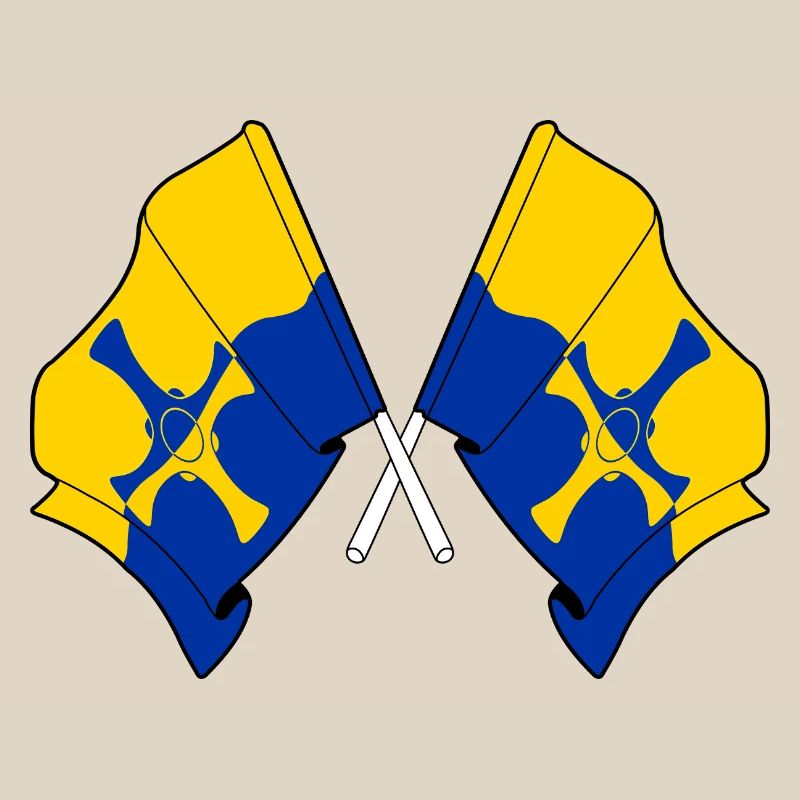Two flags crossed – Durham