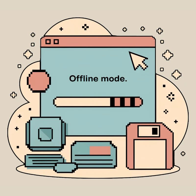 Offline Mode Retro Internet