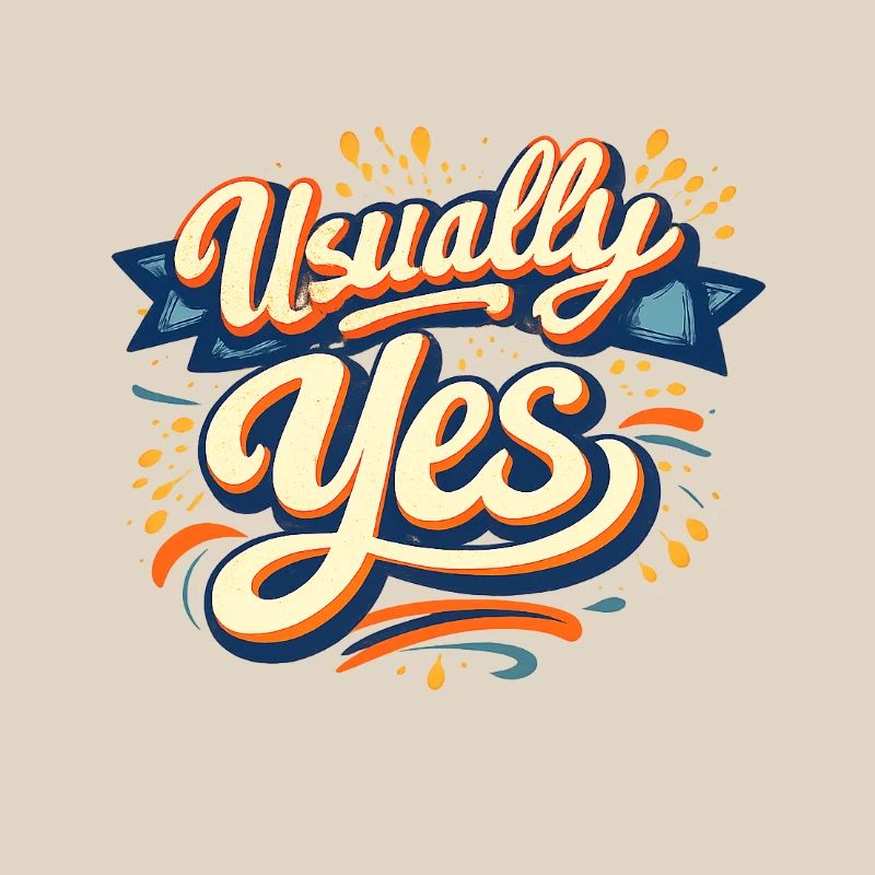 Usually Yes Retro Script