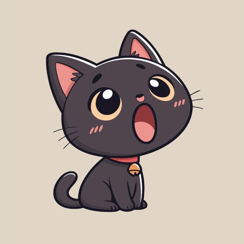 Black Cat in awe