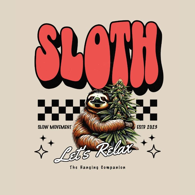 Sloth Relax – Chill Pattern Cannabis défectueux