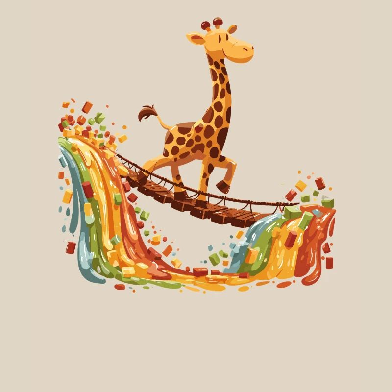 Giraffe on Rainbow Bridge