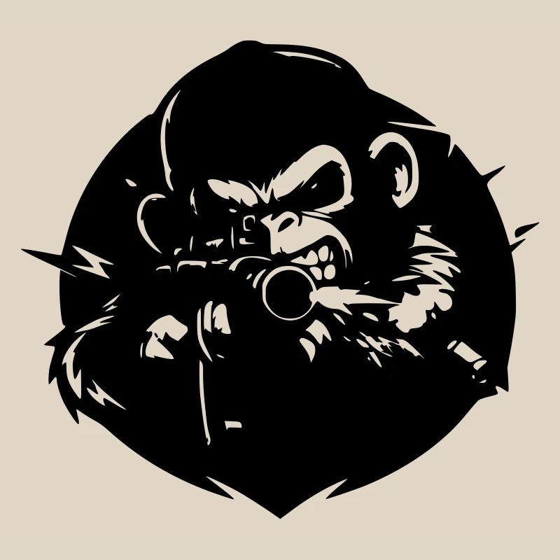 Monkey with Rifle