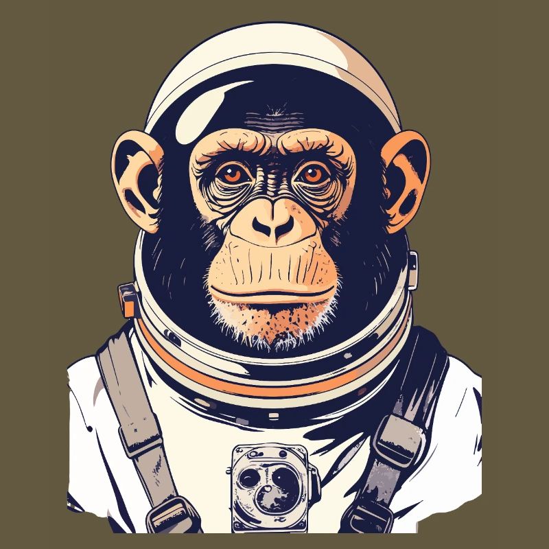Astronaut Monkey Astronaut Monkey Space Motif