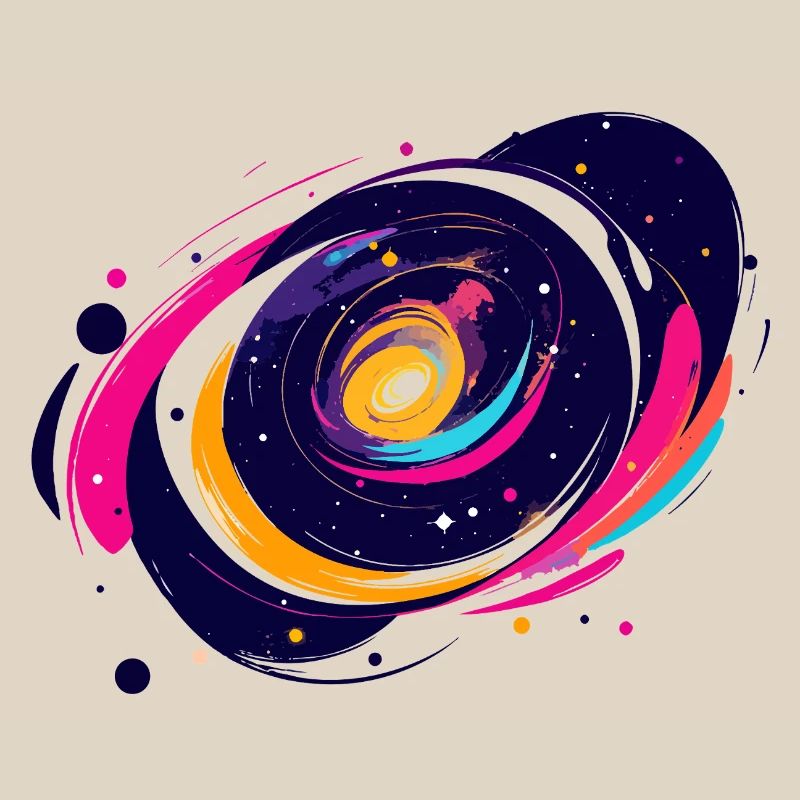 Color Swirl Galaxy Outer Space Pattern