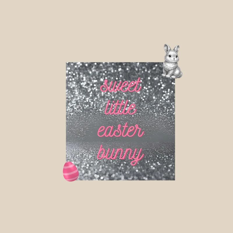 Cute Easter bunny in glitter design