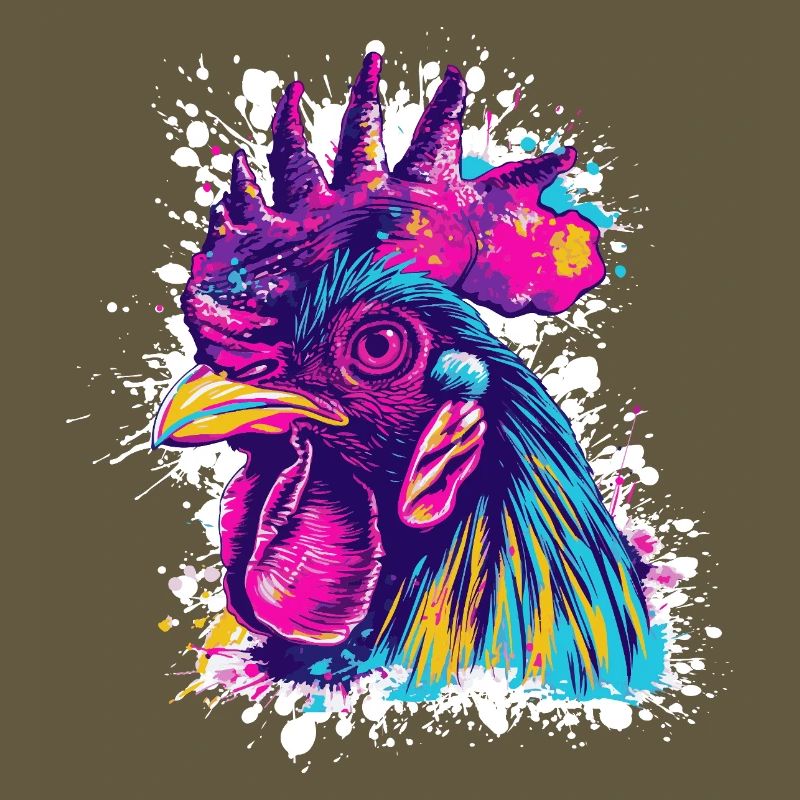 Rooster Art Graffiti