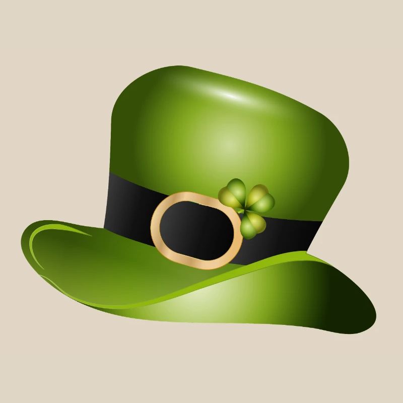 Haut-de-forme vert avec trèfle – Saint Patrick