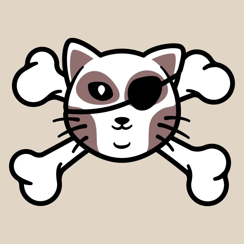 Patch de Crâne de chaton pirate