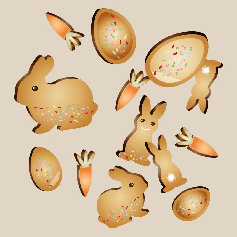 Motifs de biscuits de Pâques avec Bunny & Egg