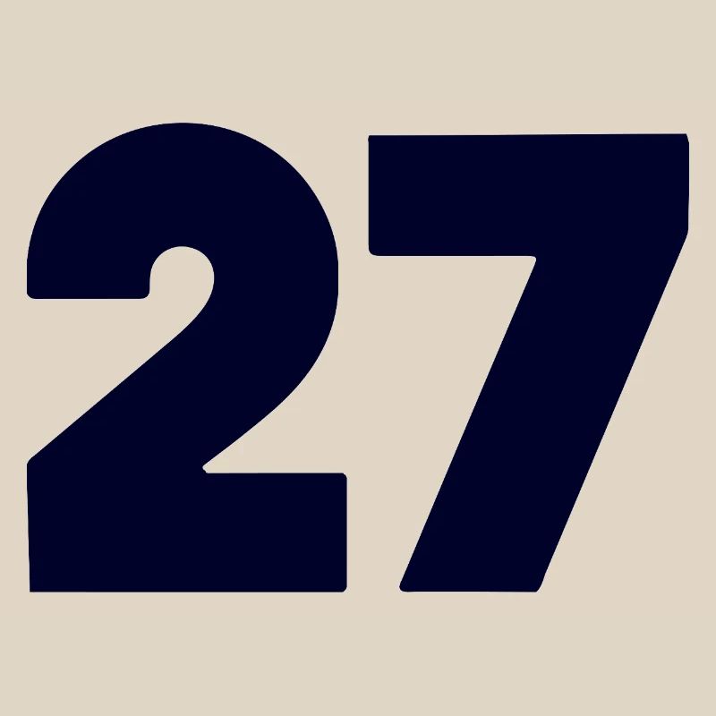 Bold 27 Numeric Emblem