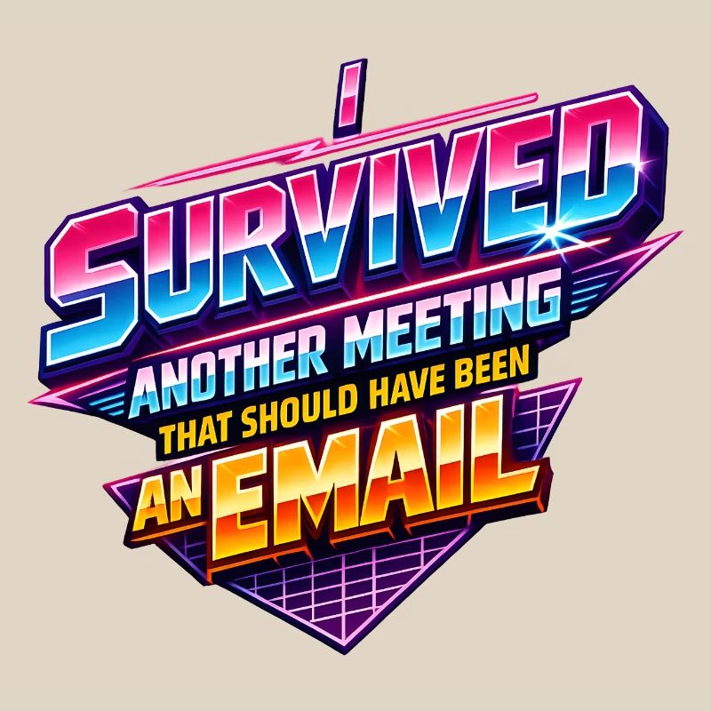 Office Email Saying 80s Retro