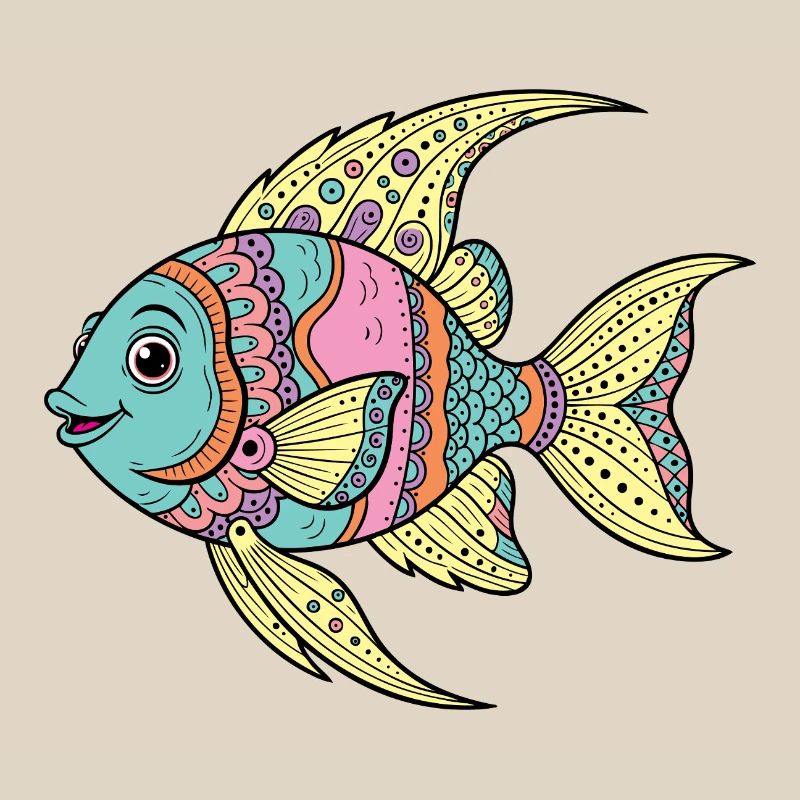 Colorful Psychedelic Coral Fish