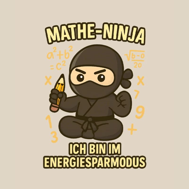 Funny math ninja for math teacher