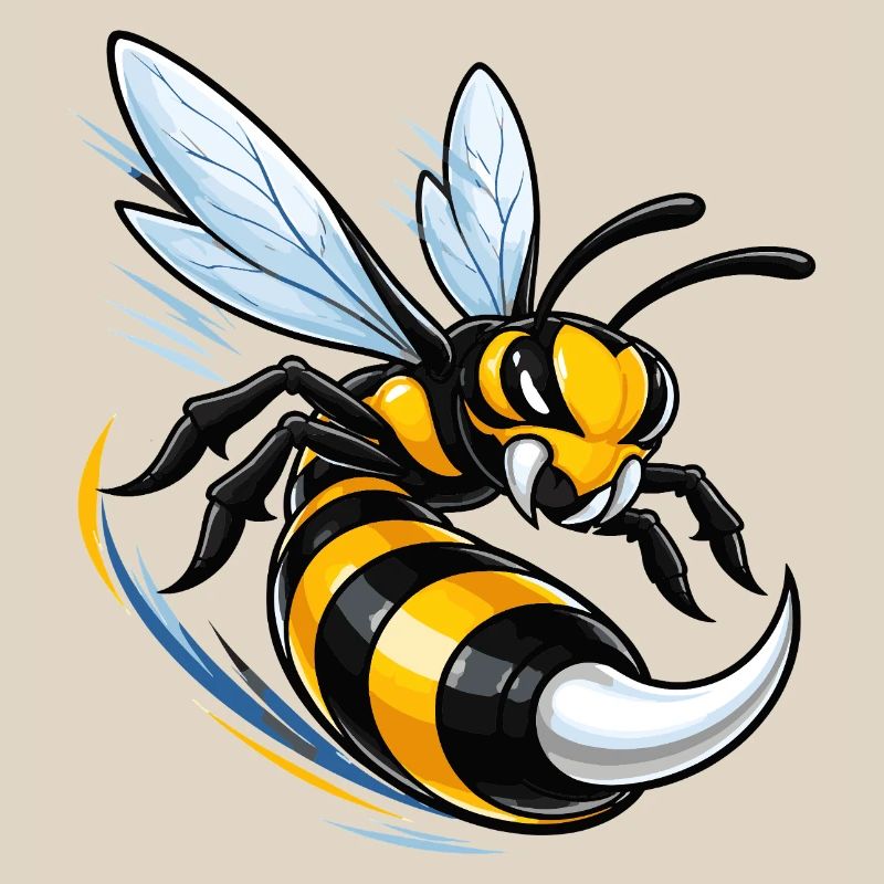 Dynamic wasp in flight