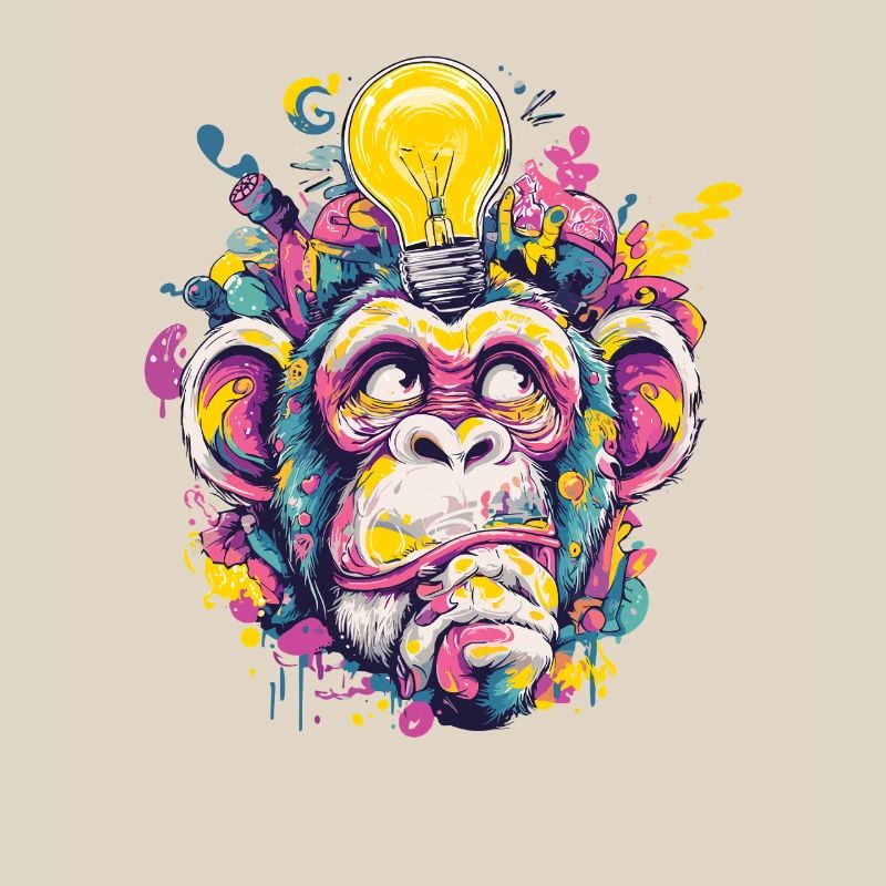 Glowing Monkey Graffiti