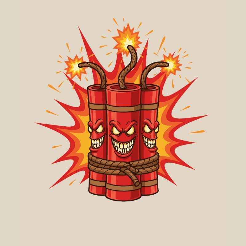 Explodierendes Dynamit-Kunst