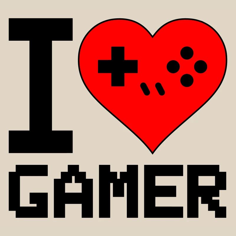 Herz mit Game-Controller Silhouette