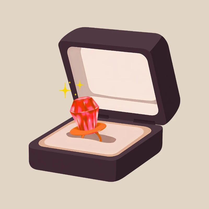 Candy Ring Proposal Engagement Marry Wedding